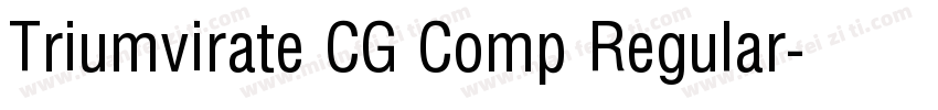 Triumvirate CG Comp Regular字体转换